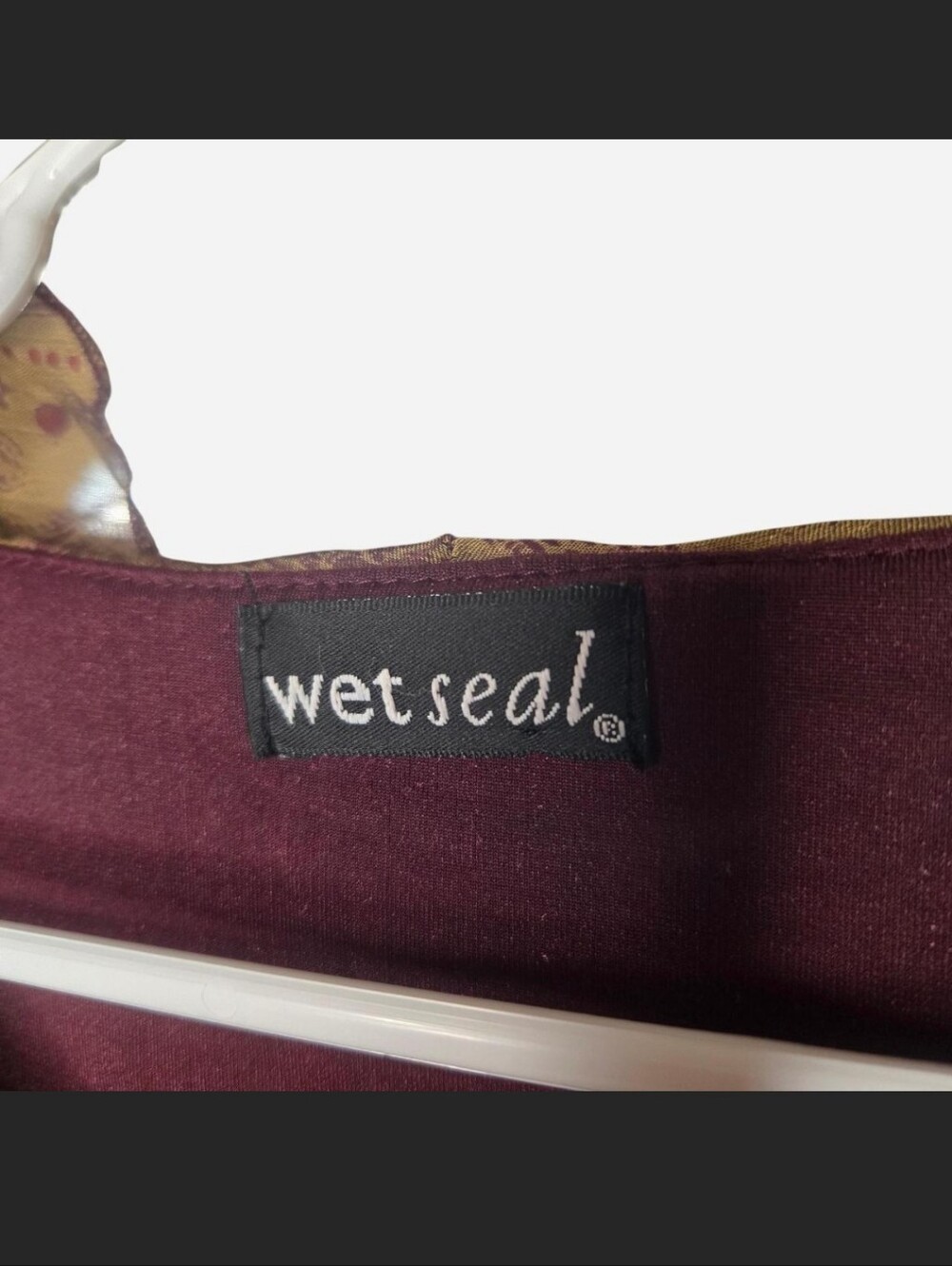 Vintage Wet Seal Y2K Whimsigoth Velvet Bell Sleeve Top L - Picture 4 of 8